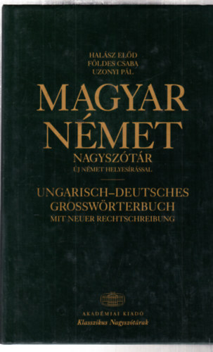 Magyar-N�met �s N�met-Magyar nagysz�t�r (�j n�met helyes�r�ssal)