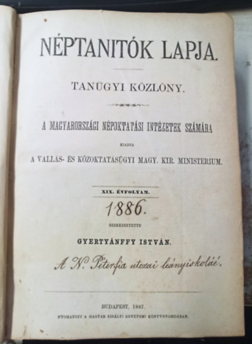Nptantk Lapja 1887. XIX. vfolyam