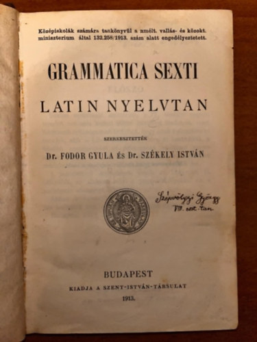 Grammatica sexti - Latin nyelvtan