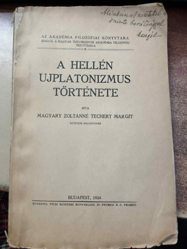 A helln jplatonizmus trtnete
