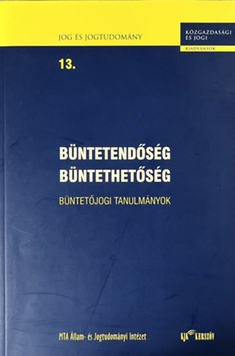 Bntetendsg, bntethetsg (Bntetjogi tanulmnyok)- Jog s jogtudomny 13.