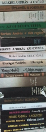 Berkesi Andrs knyvcsomag (20db) A tant meg kell lni, Vakvgnyon, Bns vagy ldozat?, A sors keze, A szenvedly csapdi, Szlcsend, Kopjsok, Oktberi vihar-Vihar utn, Hsg-klns sz, Valloms, A fekete mappa, Bartok,