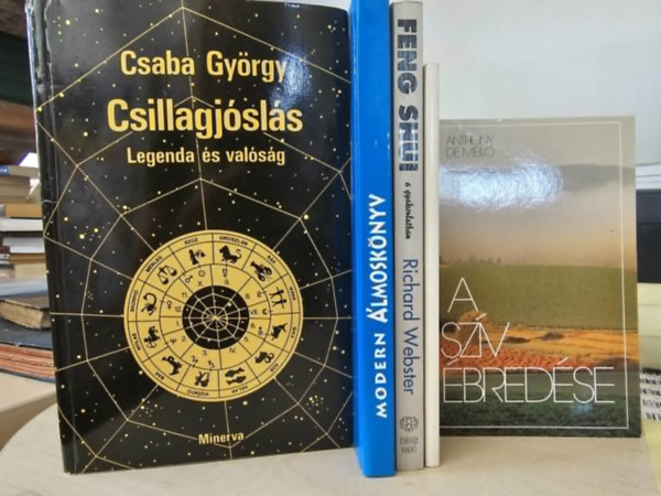 Richard Webster, Anthony De Mello, Jen Van Guy Csaba György - 5db ezoterikus kötet: Csillagjóslás+ Modern álmoskönyv+ Feng Shui a gyakorlatban+ A szív ébredése+ Beszél a kéz