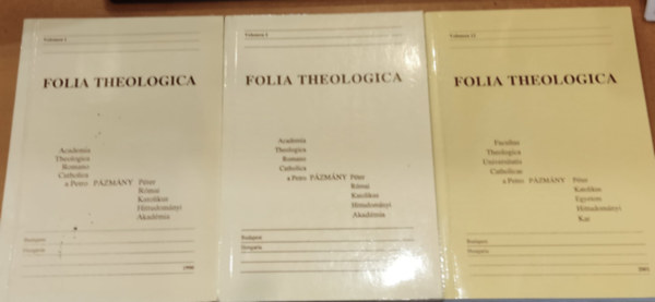 3 db Folia Theologica kiadvny (Kiadvnyszmok a termklapon!)