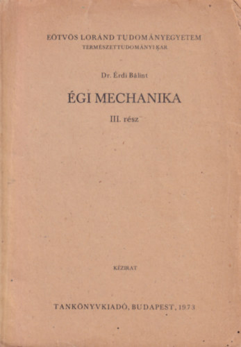 �gi mechanika III. r�sz k�zirat