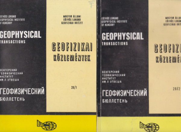 Geofizikai Kzlemnyek - Geophysical Transactions Vol. 28. No. 1-2.