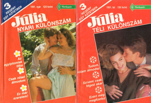 3  db Jlia Klnszm: 1991. Nyri klnszm + Tli klnszm + szi klnszm