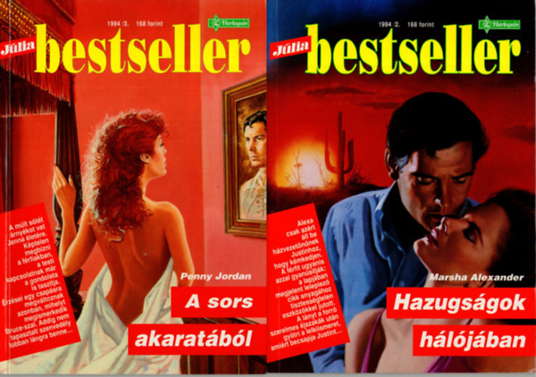 2 db  Jlia Bestseller 1994/2 Hazugsgok hljban + 1994/3 A sors akaratbl
