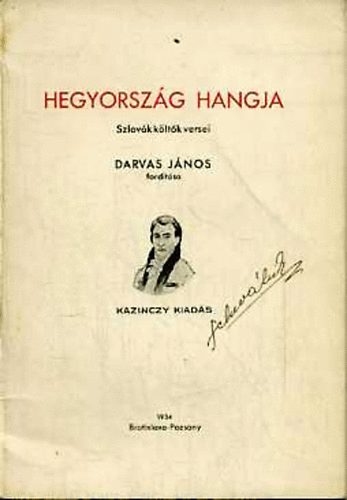 Hegyorszg hangja (szlovk kltk versei)