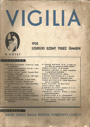 Vigilia 1935 III.