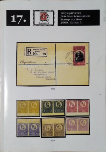 Hungarofila 17. blyegrvers / Briefmarkenauktion, 2000. jnius 3.