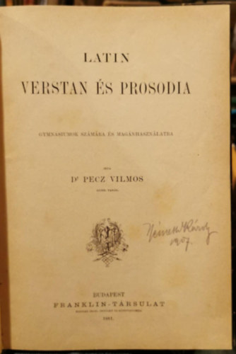 Latin verstan s prosodia