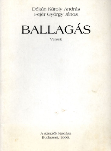 Ballag�s - Versek