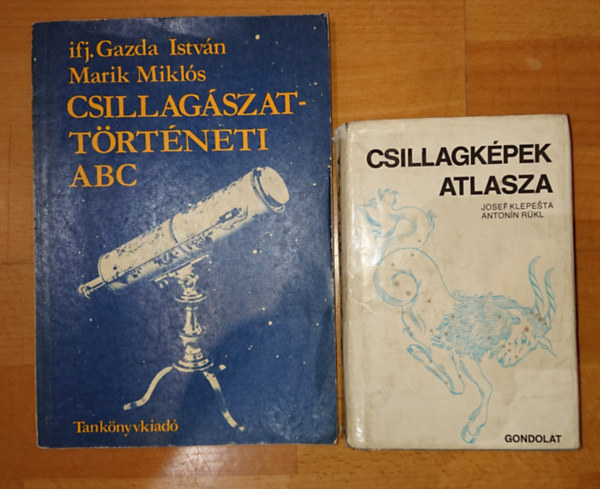 2 db csillagszattal foglalkoz knyv: Csilagkpek atlasza, Csillagszattrtneti ABC