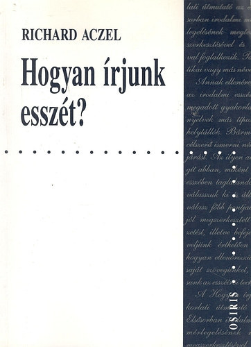 Hogyan rjunk esszt?