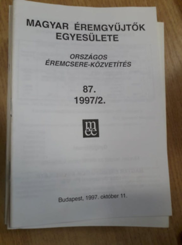 36 db "Magyar remgyjtk Egyeslete - Orszgos remcsere-kzvetts" fzet: 44., 49-61., 63-68., 70-72., 74-78., 80-87.
