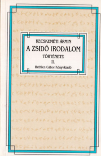 Kecskem�ti �rmin - A zsid� irodalom t�rt�nete II.