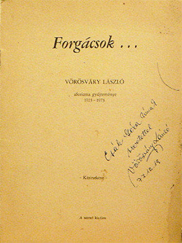 Forgcsok... - -- aforizma gyjtemnye 1923-1973