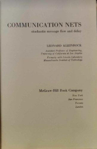 Leonard Kleinrock - Communication Nets