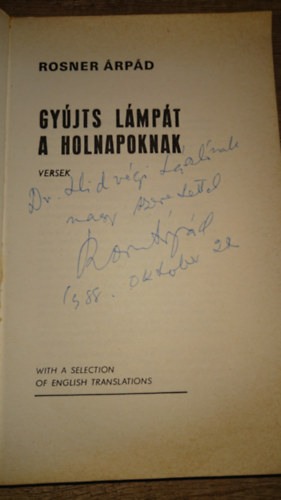Gy�jts l�mp�t a holnapoknak (angol-magyar nyelven)