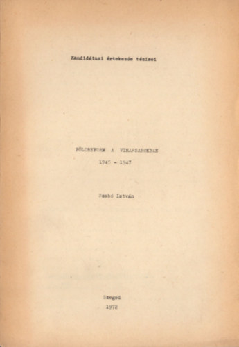 Fldreform a Viharsarokban (1945-1947)