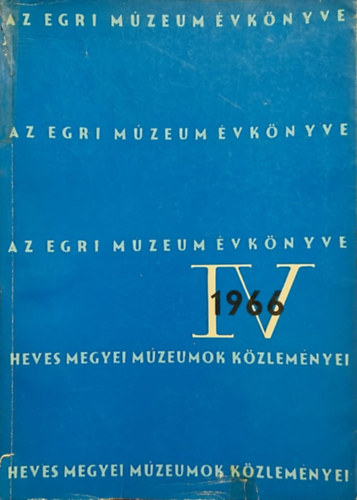Az egri m�zeum �vk�nyve IV. 1966