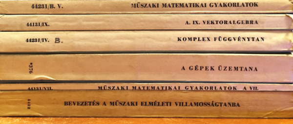 6 db m�szaki egyetemi tank�nyv