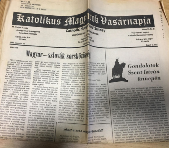 Katolikus Magyarok Vasrnapja - 89. vfolyam 31. szm