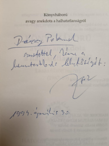 Knyvhbor avagy anekdota a halhatatlansgrl - Dediklt