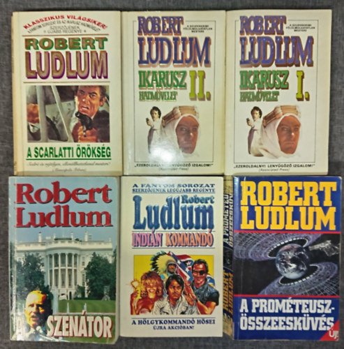 Robert Ludlum k�nyvcsomag (5 m� 6 k�tetben): A Scarlatti �r�ks�g / Ikarusz hadm�velet 1-2. / A szen�tor / Indi�n kommand� / A Prom�teusz-k�ldet�s