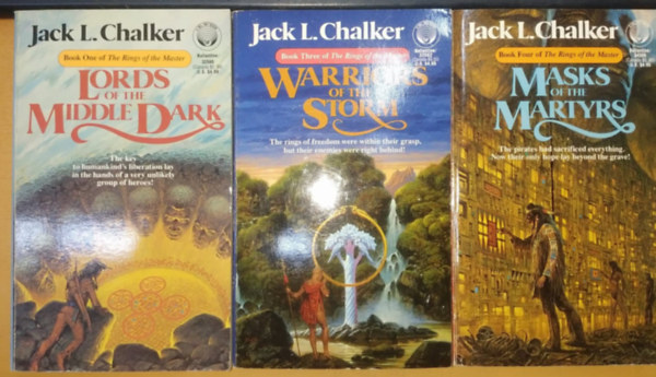 Jack L. Chalker - 3 db Jack L. Chalker, angol nyelv: Lords of the Middle Dark + Warriors of the Storm + Masks of the Martyrs