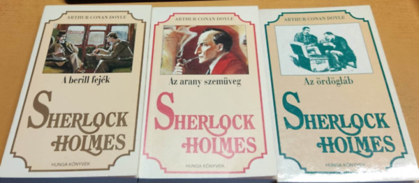 3 db Sherlock Holmes ktet: A berill fejk + Az arany szemveg + Az rdglb