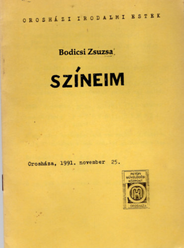 Szneim- Oroshzi Irodalmi Estek meghv
