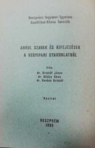 Angol szavak s kifejezsek a vegyipari gyakorlatbl
