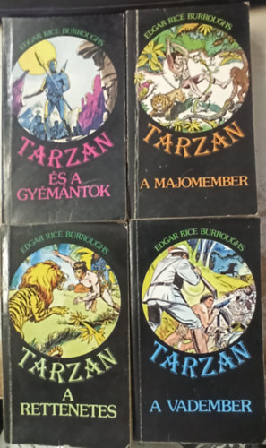 4 db tarzan: A majomember  +A  vadember +A rettenetes +s a gymntok