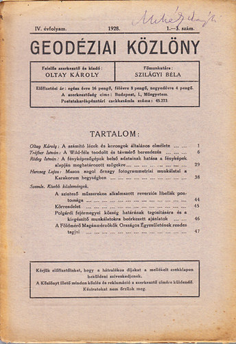 Geodziai kzlny 1928/1-3. szm