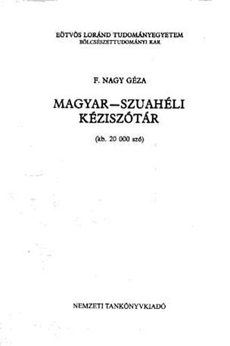 Magyar-szuahli kzisztr (kb. 20000 sz)