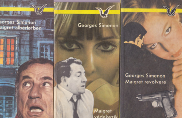 3db. Georges Simenon krimi:Maigret revolvere +Maigret vdekezik + Maigret albrletben