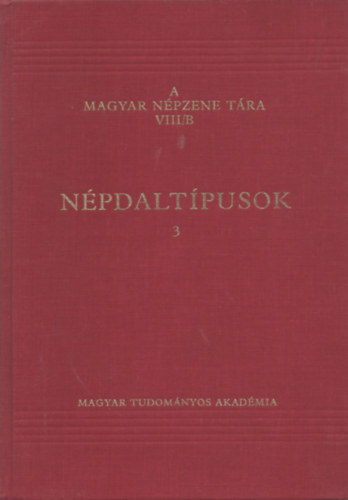 A magyar npzene tra VIII/B: Npdaltpusok