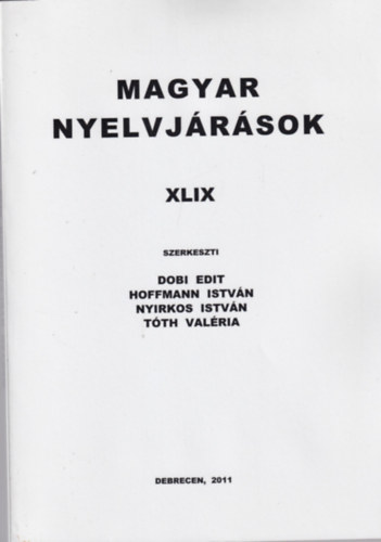 Magyar nyelvjrsok XLIX