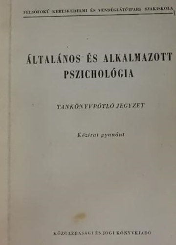 ltalnos s alkalmazott pszicholgia