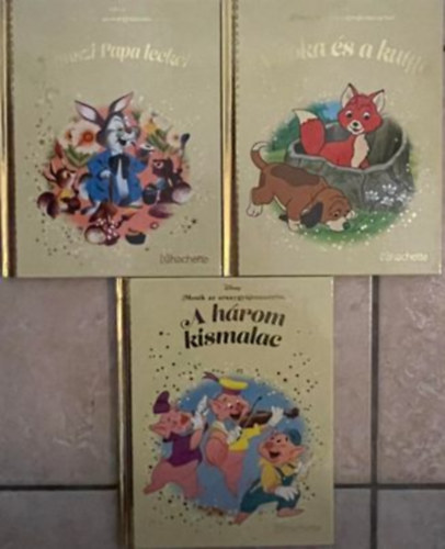 Walt Disney - Mesk az aranygyjtemnybl: 3 db knyv - Nyuszi Papa lecki, A rka s a kutya, A hrom kismalac