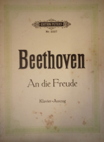 Richard Hoffmann - Beethoven -  An die Freude ( Klavier - Auszug )