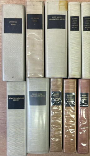 10 k�tet a Magyar Remek�r�k sorozatb�l: Ady Endre m�vei l-ll - Veres P�ter v�logatott m�vei l-ll - Tam�si �ron v�logatott m�vei l-ll - M�ricz Zsigmond Erd�ly - Mikes Kelemen m�vei - Balassi B�lint 16. sz�zad k�lt�i l-ll