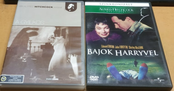 2 db Hitchcock film: A gyilkos + Bajok Harryvel (2 DVD)