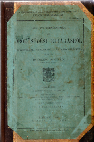 1894:XVI. trvnyczikk az rksdsi eljrsrl (pt-fzet)