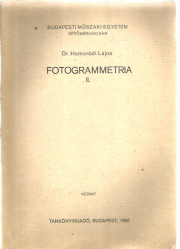 Fotogrammetria II.