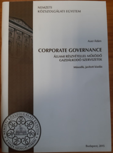 Corporate Governance - llami rszvtellel mkd gazdlkod szervezetek