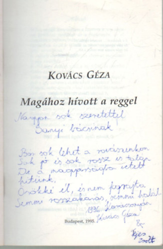 Mag�hoz h�vott a reggel- vers