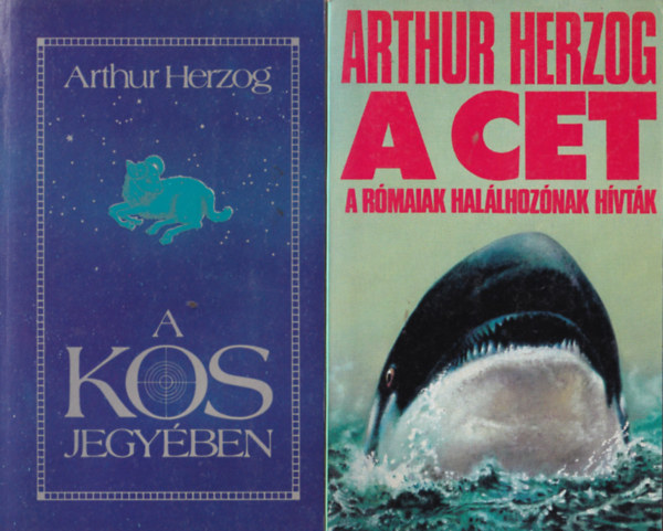 4 db Arthur Herzog: A kos jegyben, A cet, A forgcsol gyilkos, Fldmoraj